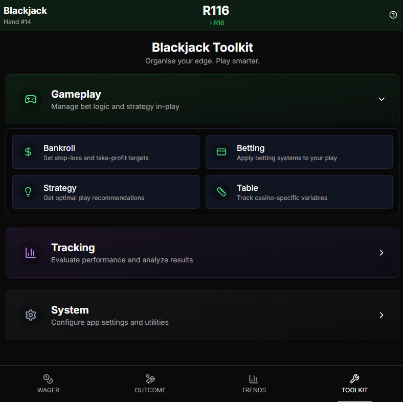 Toolkit Screen